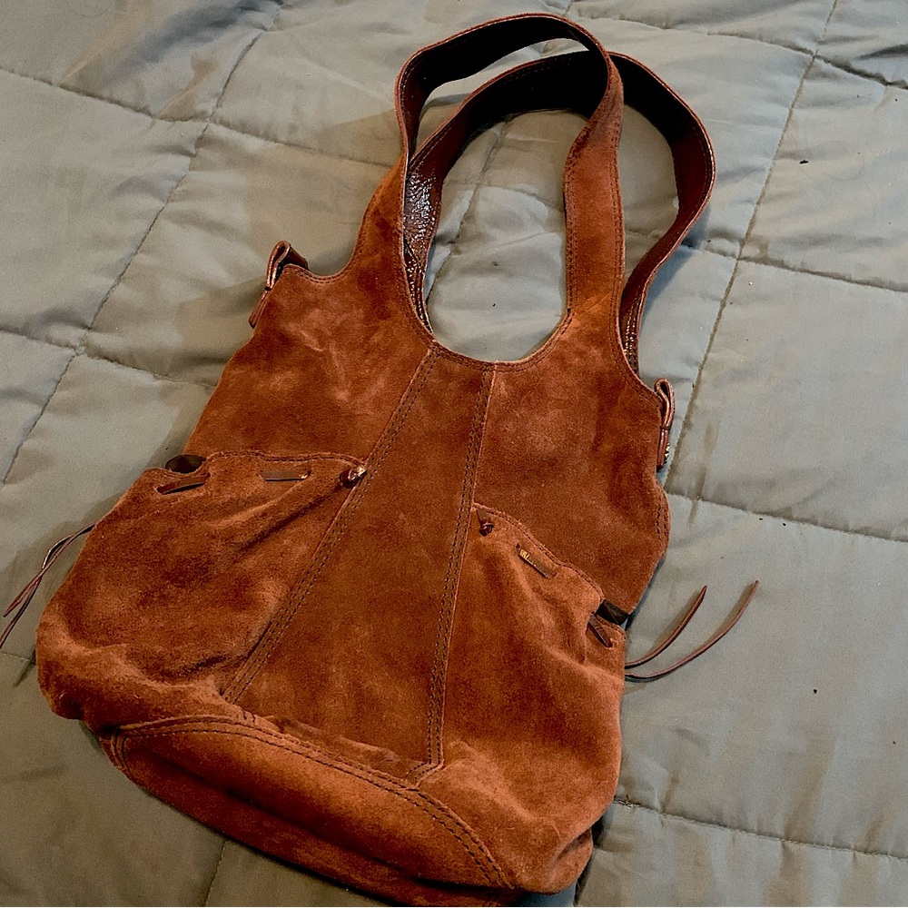 VINTAGE Y2K Lucky Brand Suede Leather Purse